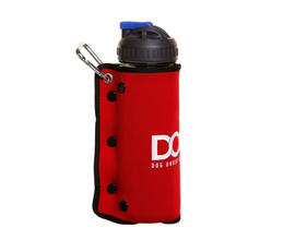 DOOG - 3-in-1 Water Bottle, Drink Insulator & Dog Water Bowl - Red
