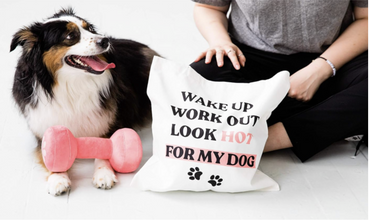 Pearhead Dumbbell Dog Toy and Tote Bag Set, Pet Owner Gift Set
