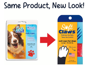 Soft Claws Nail Caps For Dogs - Silver Sparkle - Medium