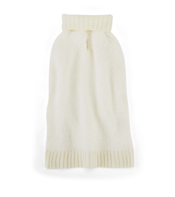 YOULY The Heir Ivory Fuzzy Dog Sweater - White